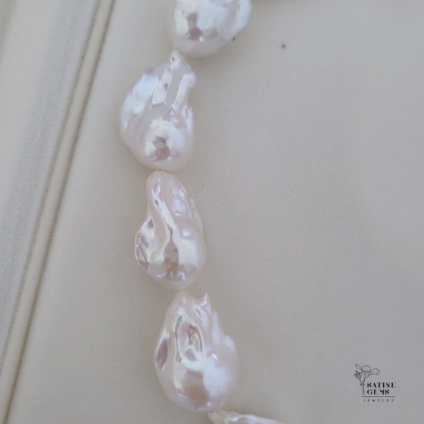 Baroque XL Ivory Freshwater Flameball Pearl Necklace