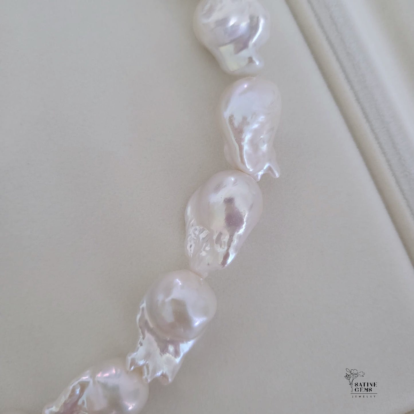 Baroque XL Ivory Freshwater Flameball Pearl Necklace