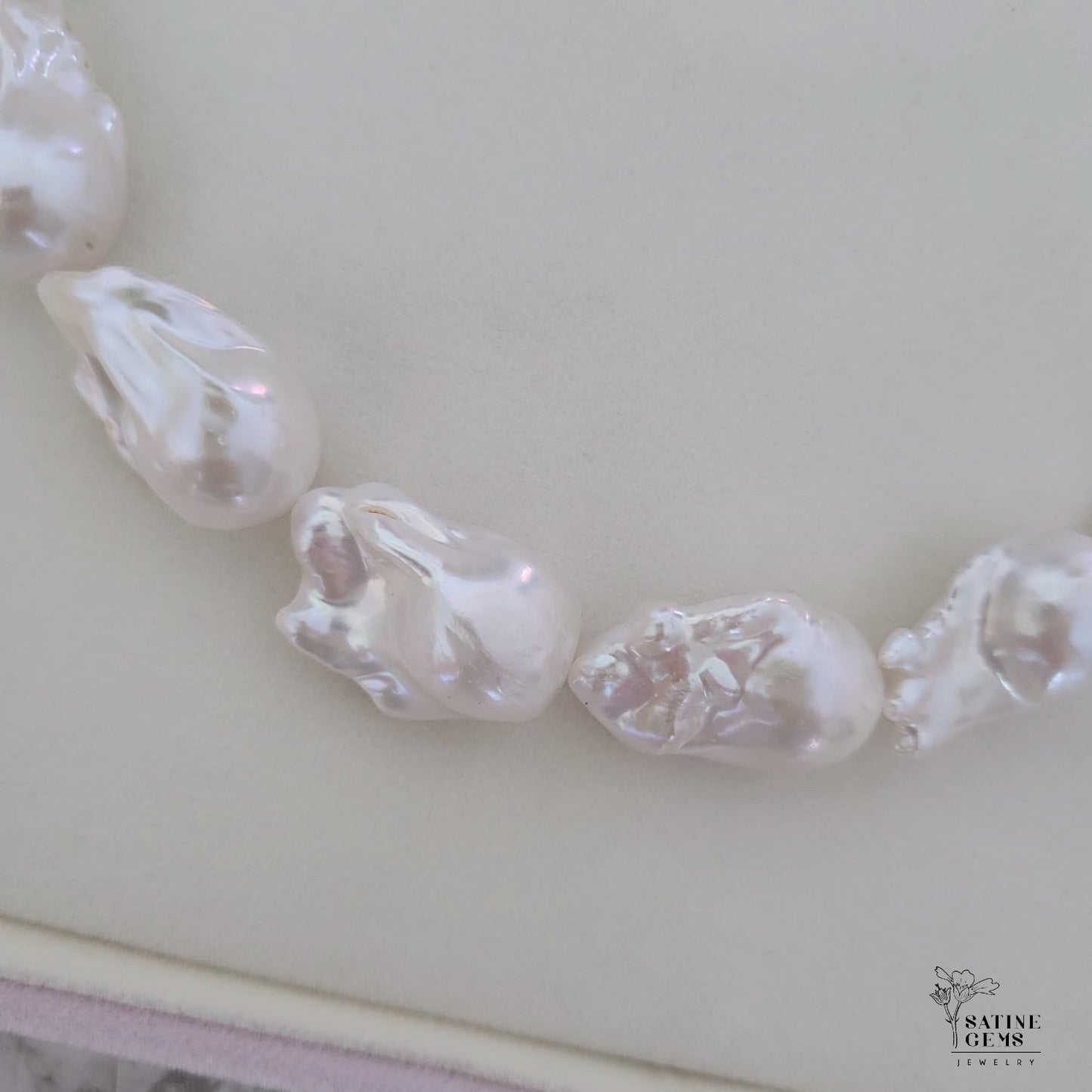 Baroque XL Ivory Freshwater Flameball Pearl Necklace
