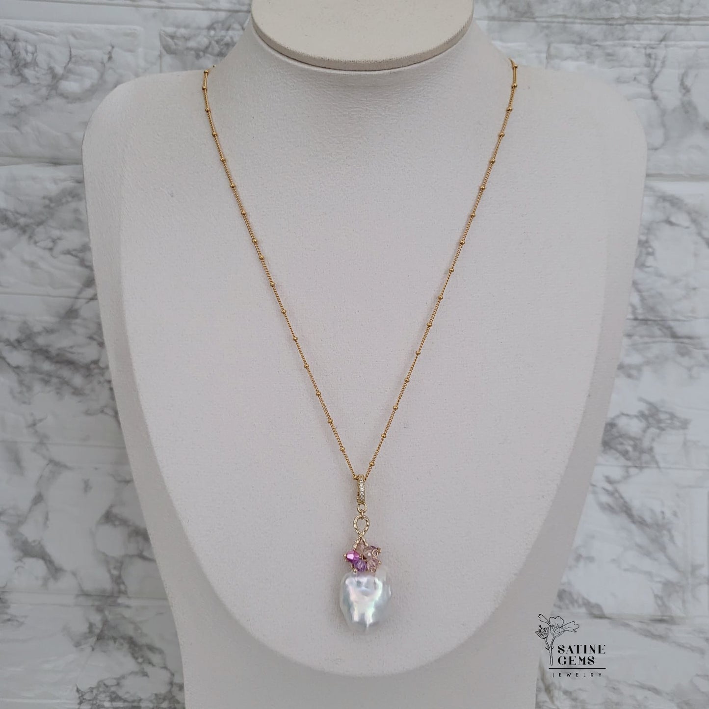 XL Flameball Pearl Necklace