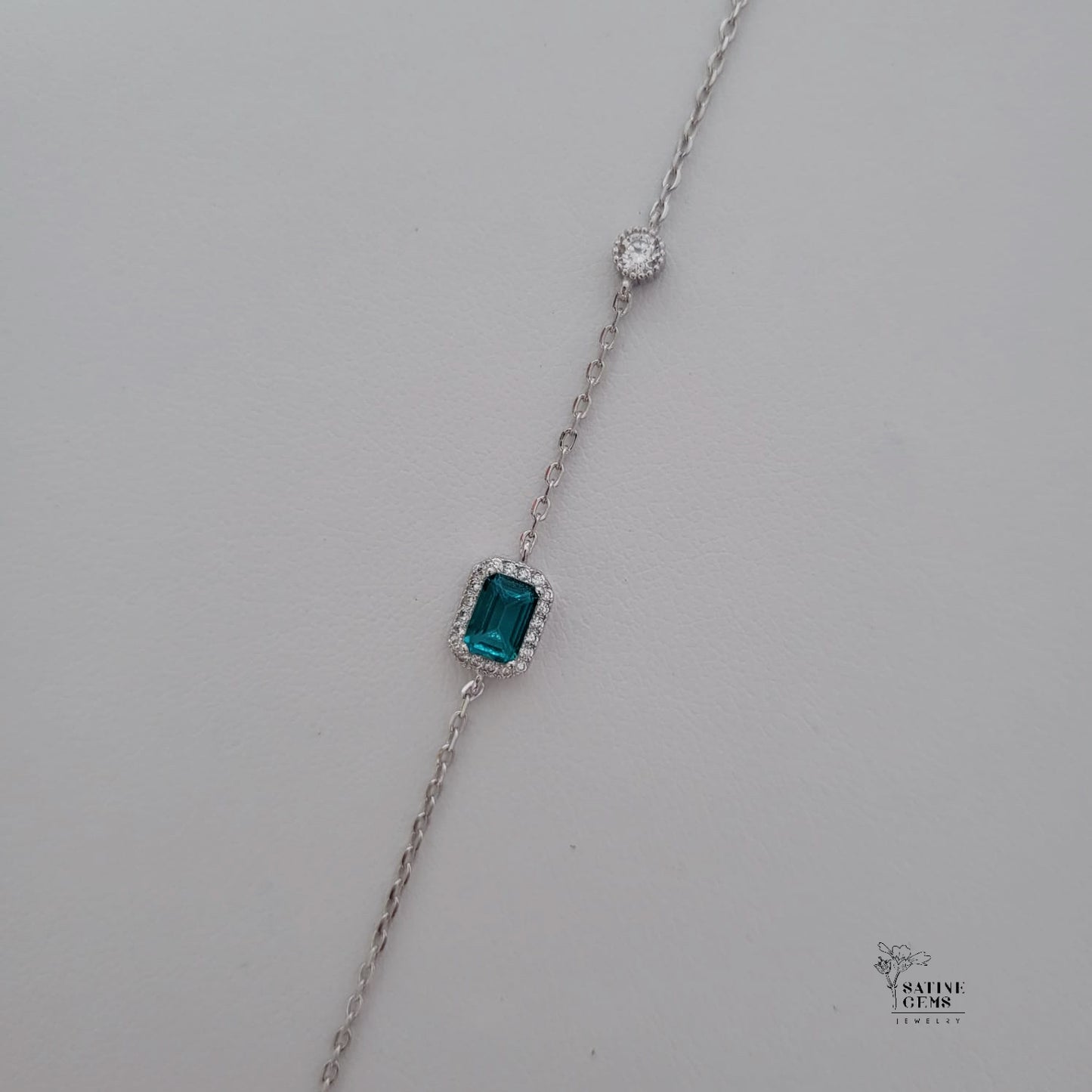 Green Topaz Cubic Zirconia Bracelet