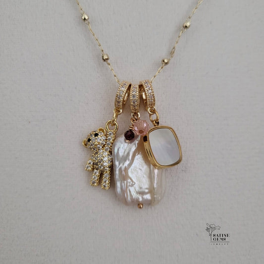 Freshwater Rectangle Pearl Necklace