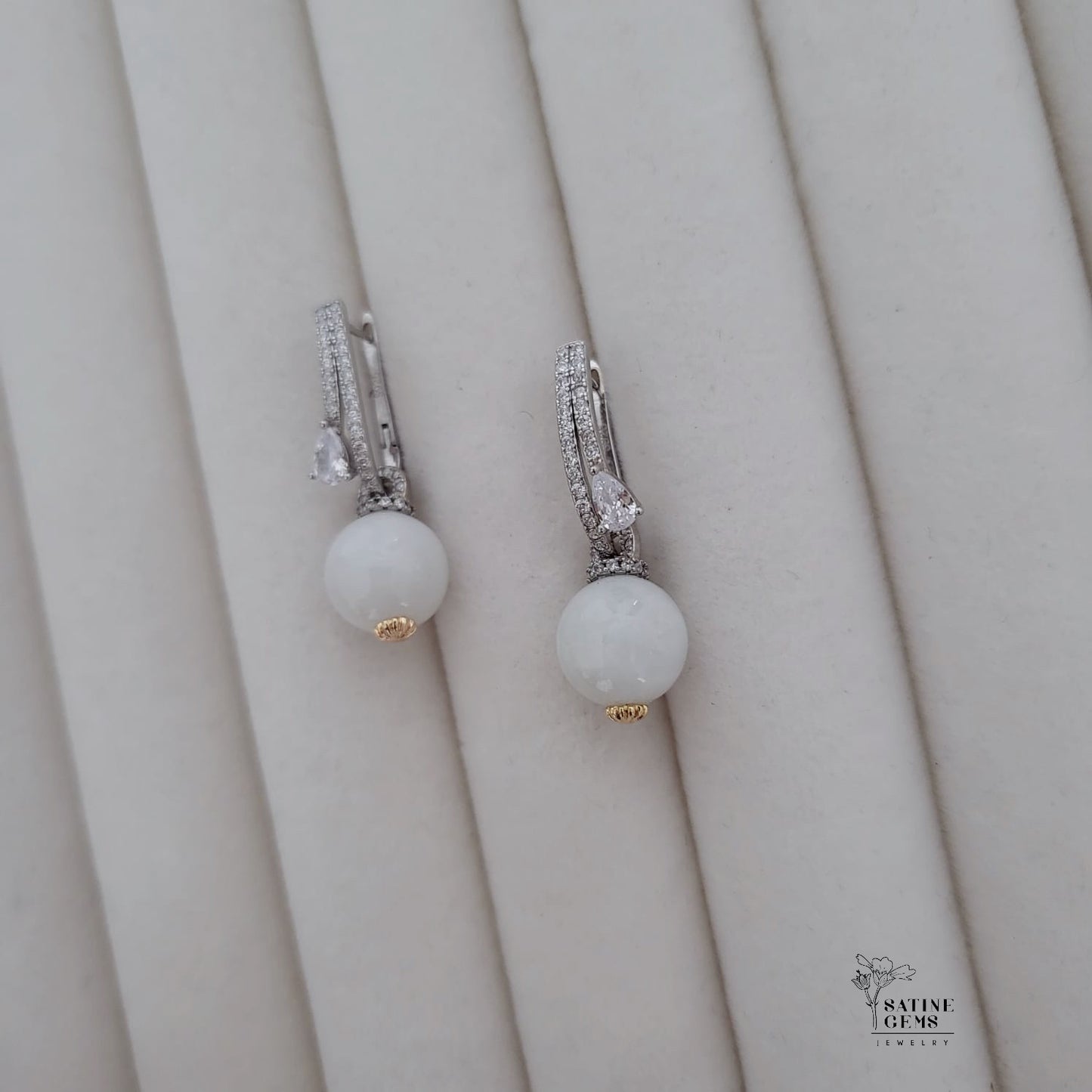 Detachable Type A Jadeite Ear Hoops