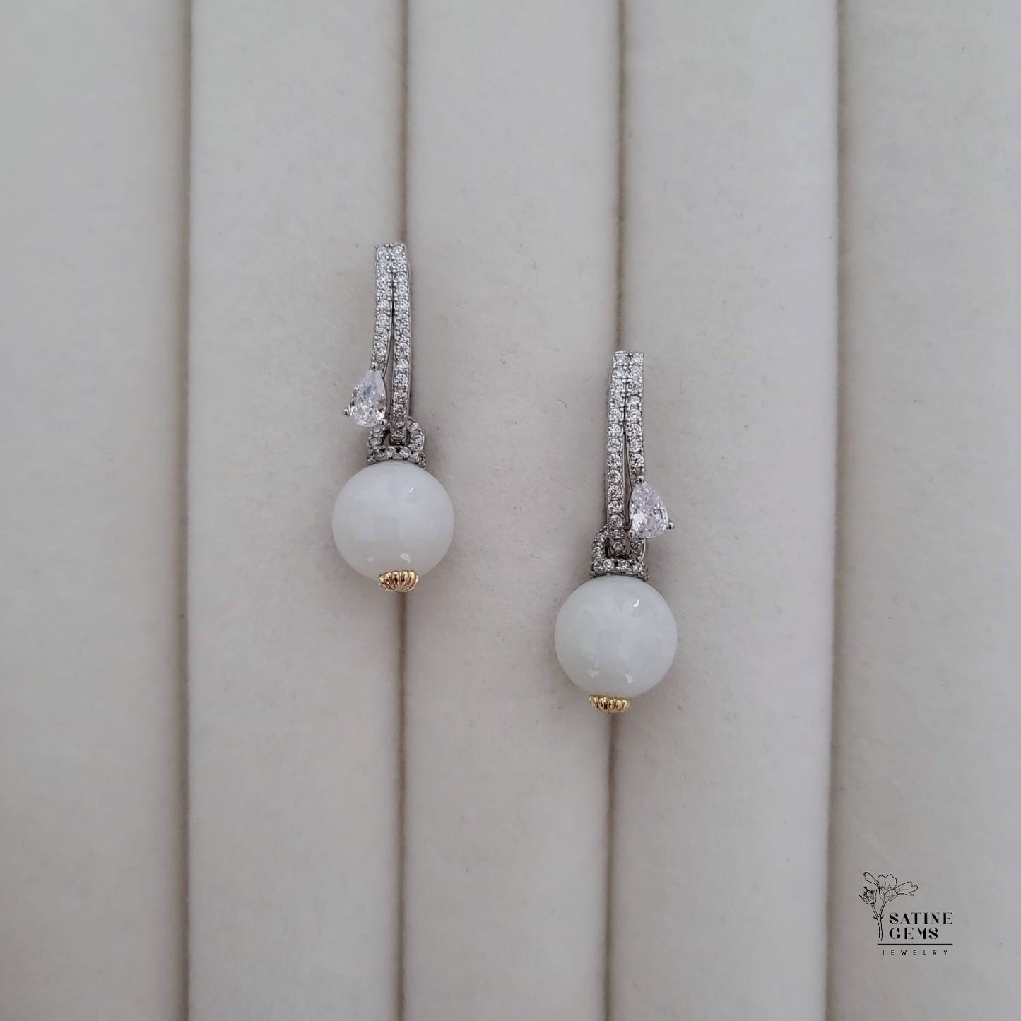Detachable Type A Jadeite Ear Hoops