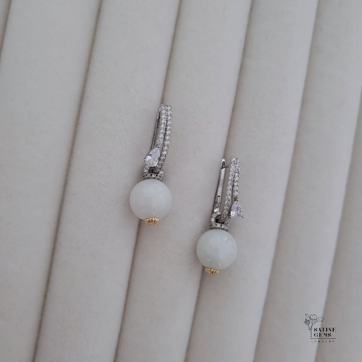 Detachable Type A Jadeite Ear Hoops