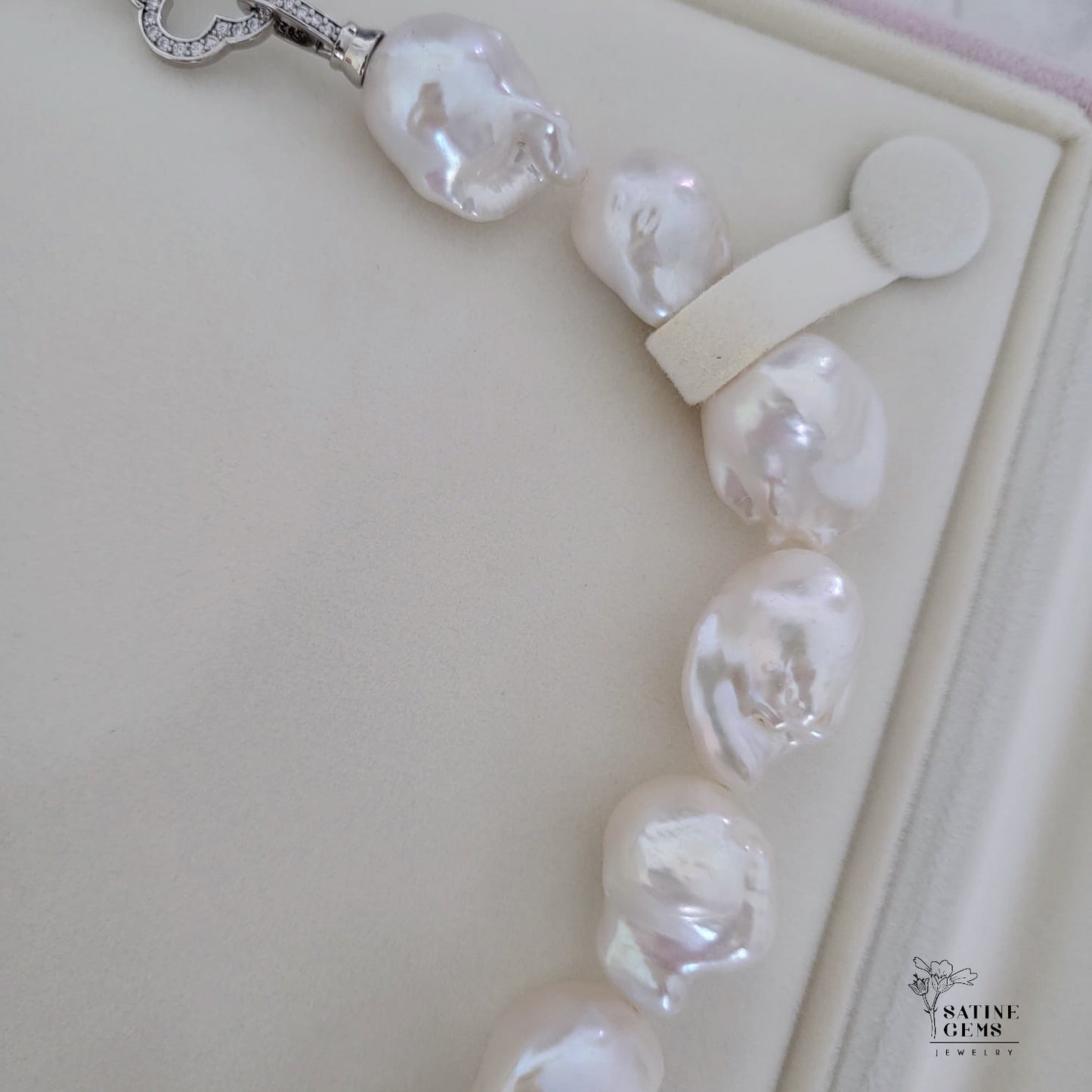 Baroque XL Ivory Freshwater Flameball Pearl Necklace