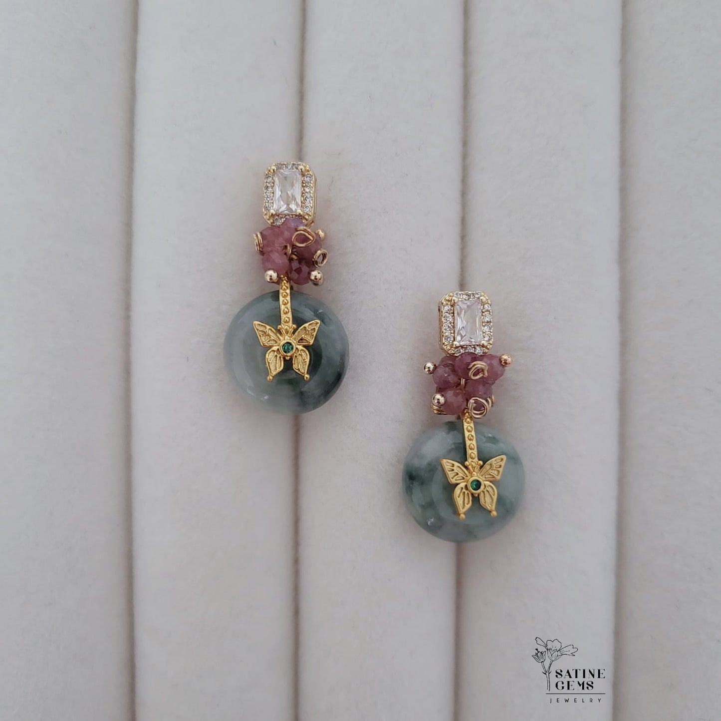 Type A Jadeite Ear Studs
