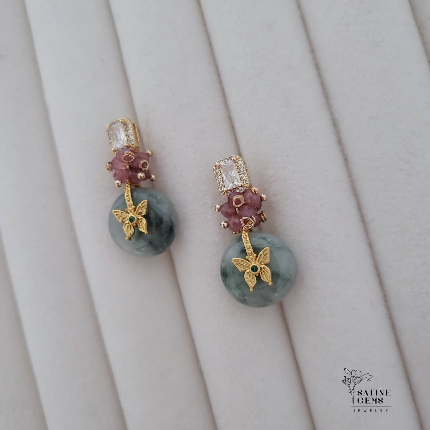 Type A Jadeite Ear Studs