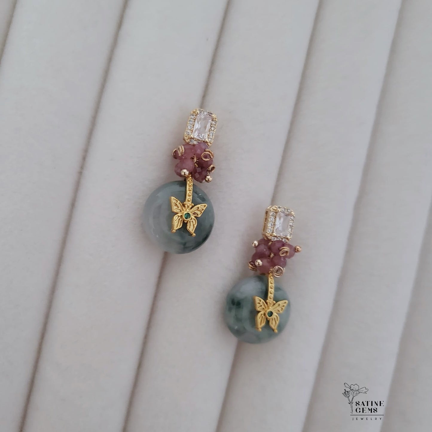Type A Jadeite Ear Studs